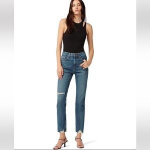 Hudson Jeans Dark Blue Straight Leg Women's Jeans